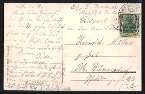 AK Sacrow, Heilandskirche, Jungfernsee