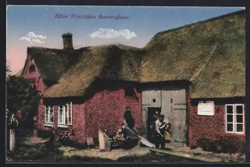 AK Sylt, Altes friesisches Bauernhaus