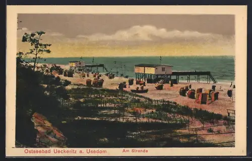 AK Ueckeritz a. Usedom, Am Strande