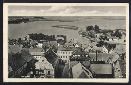 AK Wolgast, Blick über Stadt