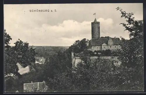 AK Schönburg a. S., Burgansicht