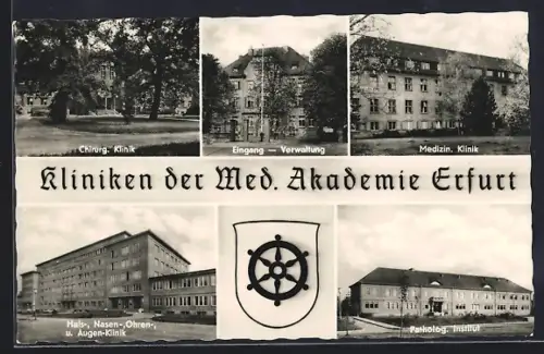 AK Erfurt, Kliniken der Med. Akademie, Chirurgische Klinik, Medizinische Klinik, Patholog. Institut