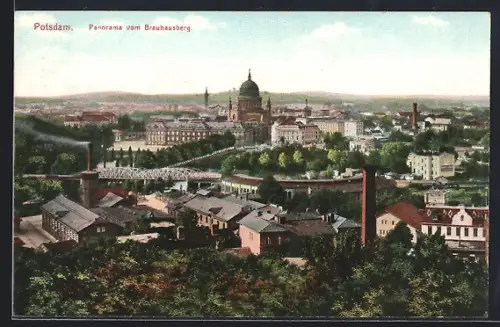 AK Potsdam, Panorama vom Brauhausberg