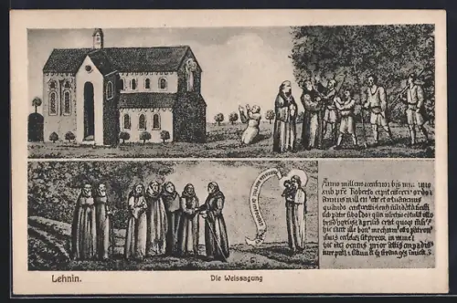 Künstler-AK Lehnin, Kloster, Die Weissagung