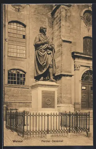 AK Weimar / Thüringen, Herder-Denkmal