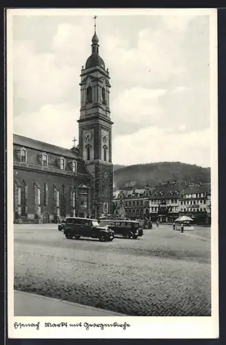AK Eisenach / Thüringen, Markt mit Georgenkirche