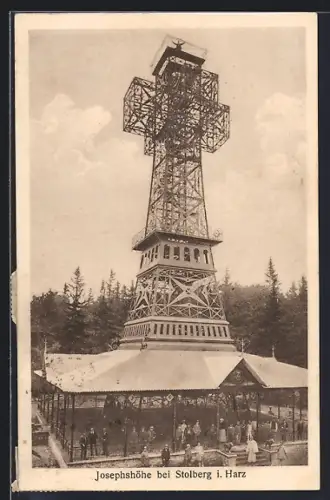 AK Stolberg i. Harz, Josephshöhe mit Aussichtsturm