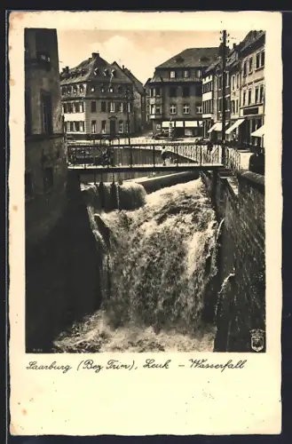 AK Saarburg /Trier, Leuk, Wasserfall