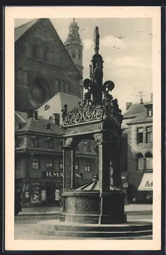 AK Mainz, Marktbrunnen, Dom