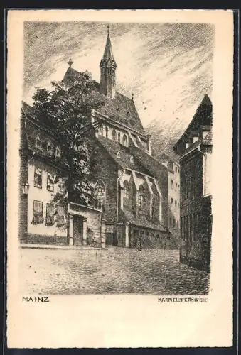 Künstler-AK Mainz, Karmeliterkirche