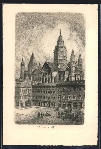 Künstler-AK Mainz, Dom