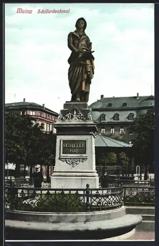 AK Mainz, Schillerdenkmal