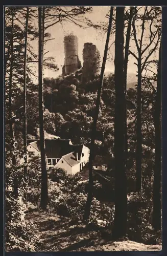 AK Kirkel, Blick auf die Burgruine