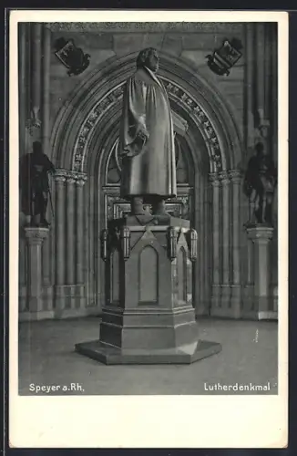 AK Speyer a. Rh., Lutherdenkmal