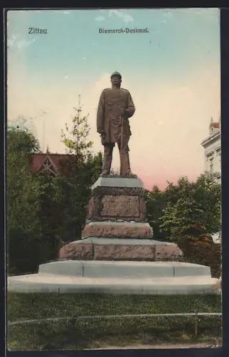 AK Zittau, Bismarck-Denkmal