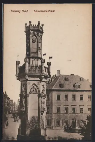 AK Freiberg /Sa., Schwedendenkmal