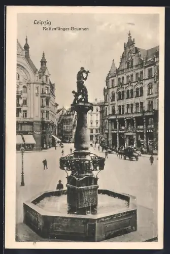 AK Leipzig, Rattenfänger-Brunnen