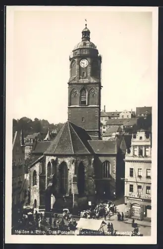 AK Meissen a. Elbe, Das Porzellan-Glockenspiel der Frauenkirche
