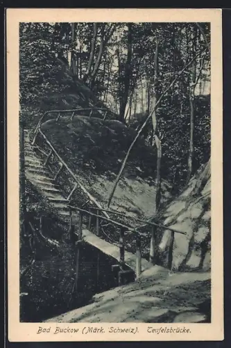AK Bad Buckow /Märk. Schweiz, Teufelsbrücke