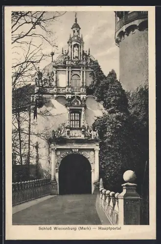 AK Wiesenburg /Mark, Schloss Wiesenburg, Hauptportal