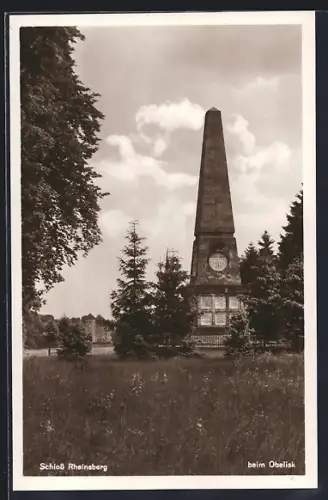 AK Rheinsberg, Schloss Rheinsberg, Obelisk