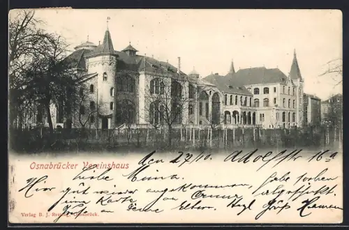 AK Osnabrück, Osnabrücker Vereinshaus, Totalansicht