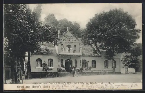 AK Lübbecke, Gasthof Horst`s Höhe, Inhaber Jul. Rettberg