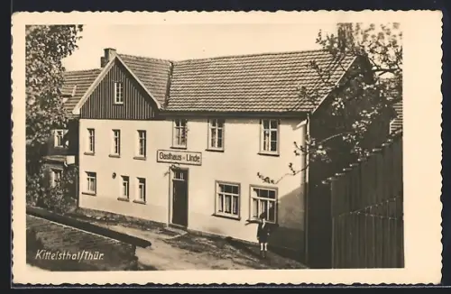 AK Kittelsthal /Thür., Gasthaus zur Linde, Totalansicht
