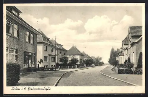 AK Lohne i. O., Gertrudenstrasse mit Wohnhäusern