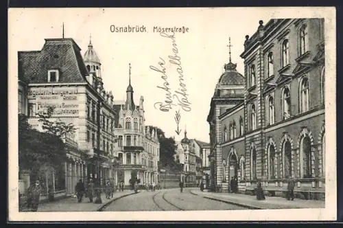 AK Osnabrück, Möserstrasse, Firma für Zentralheizungen von Hagedorn und Langewand