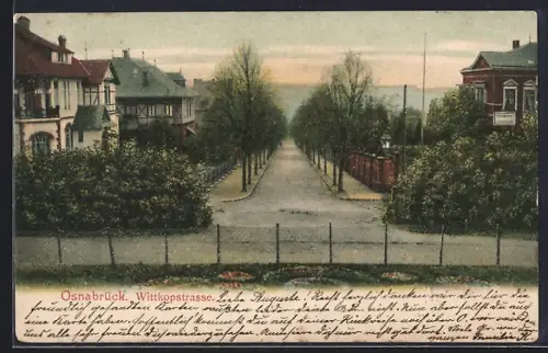 AK Osnabrück, Partie an der Wittkopstrasse