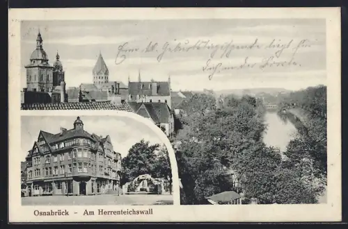 AK Osnabrück, Partie am Herrenteichswall