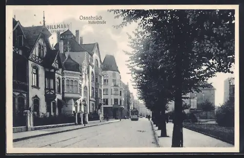 AK Osnabrück, Strassenbahn in der Möserstrasse