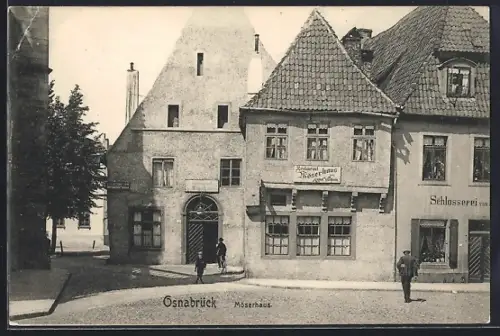 AK Osnabrück, Restaurant Möserhaus mit Personen