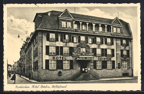 AK Euskirchen, Hotel Joisten mit Passanten