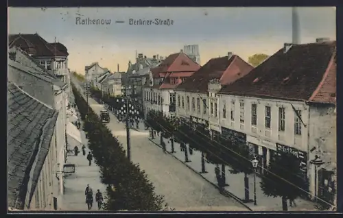 AK Rathenow, Geschäfte in der Berliner Strasse