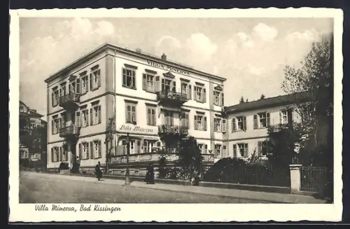 AK Bad Kissingen, Hotel Villa Minerva, Bes. J. Baunach-Trips, Schönbornstrasse 28