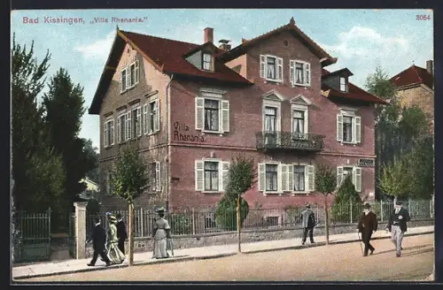 AK Bad Kissingen, Partie an der Villa Rhenania