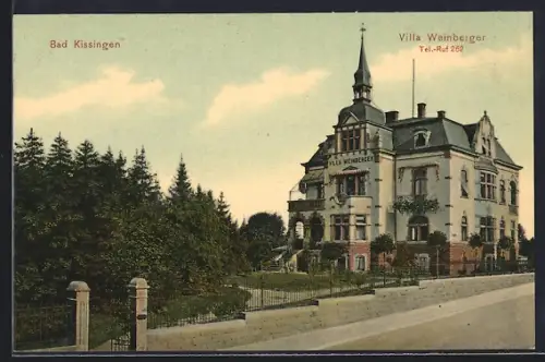 AK Bad Kissingen, Hotel Villa Weinberger mit Garten