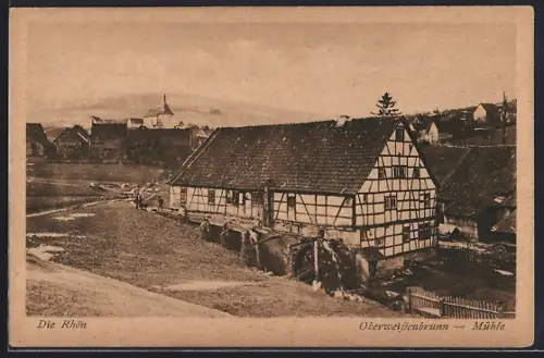 AK Oberweissenbrunn, Blick auf Mühle