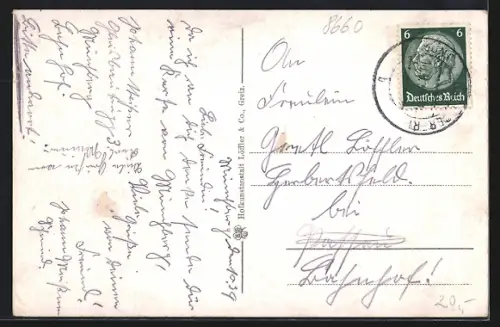 AK Münchberg i. Bay., Geschäfte in der Lindenstrasse