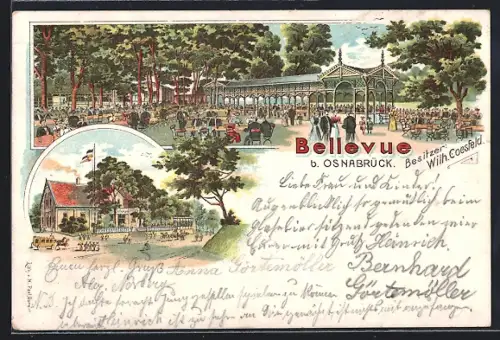 AK Osnabrück, Gasthof Bellevue, Inh. Wilh. Coesfeld