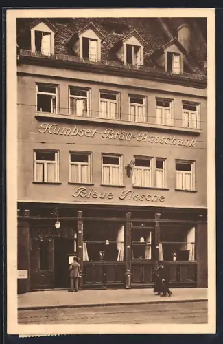 AK Nürnberg, Restaurant Blaue Flasche am Hallplatz