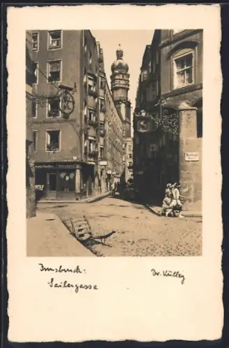 AK Innsbruck, Obst und Gemüse Grosshandel an der Riebachgasse