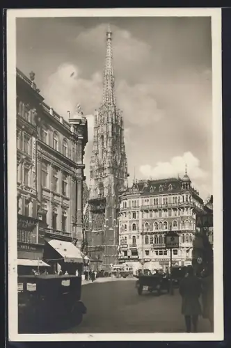 AK Wien, Stock-im-Eisenplatz mit Blick zur Kirche