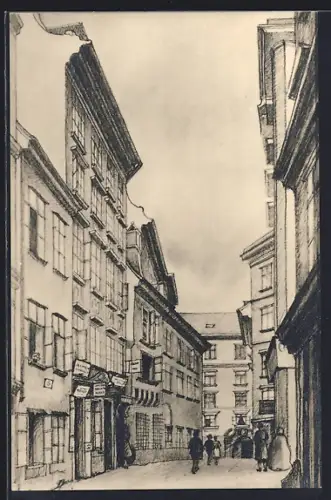 Künstler-AK Wien, Das Figarohaus in der Domgasse 5