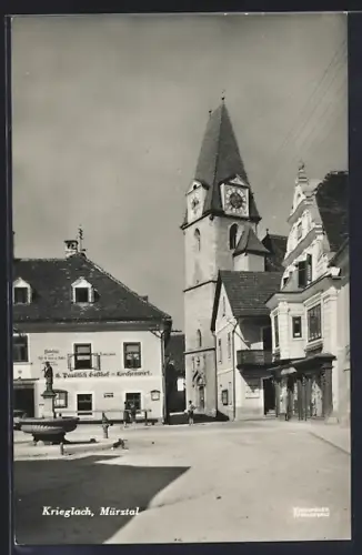 AK Krieglach /Mürztal, Gasthof zum Kirchenwirt, Inh. H. Paulitsch