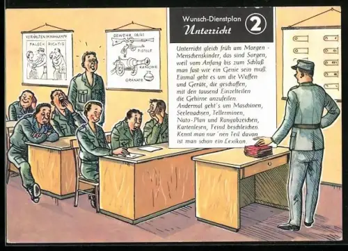 AK Soldaten der Bundeswehr, Wunsch-Dienstplan Unterricht gleich früh am Morgen