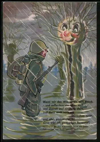 AK Münsingen, Wenn mir das Wasser bis zum Bauch..., Bundeswehrhumor