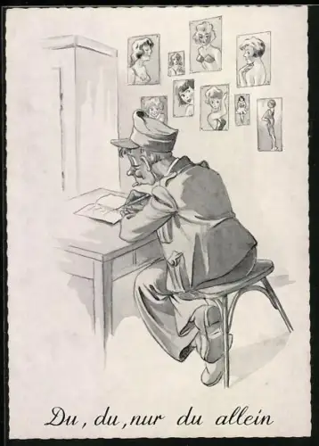 AK Bundeswehr, Soldat schreibt Liebesbrief